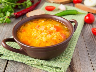 Curry lentil soup with tomatoes