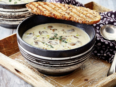 Creamy mushroom soup