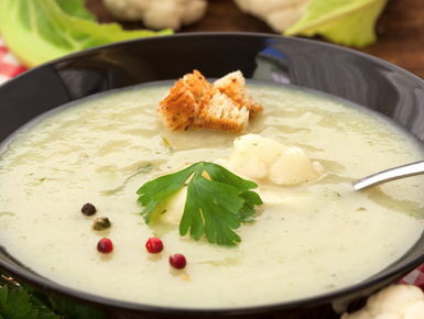 Cauliflower and coconut soup