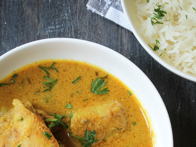 Sri Lankan chicken curry with coconut and turmeric